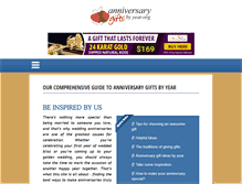 Tablet Screenshot of anniversarygiftsbyyear.org